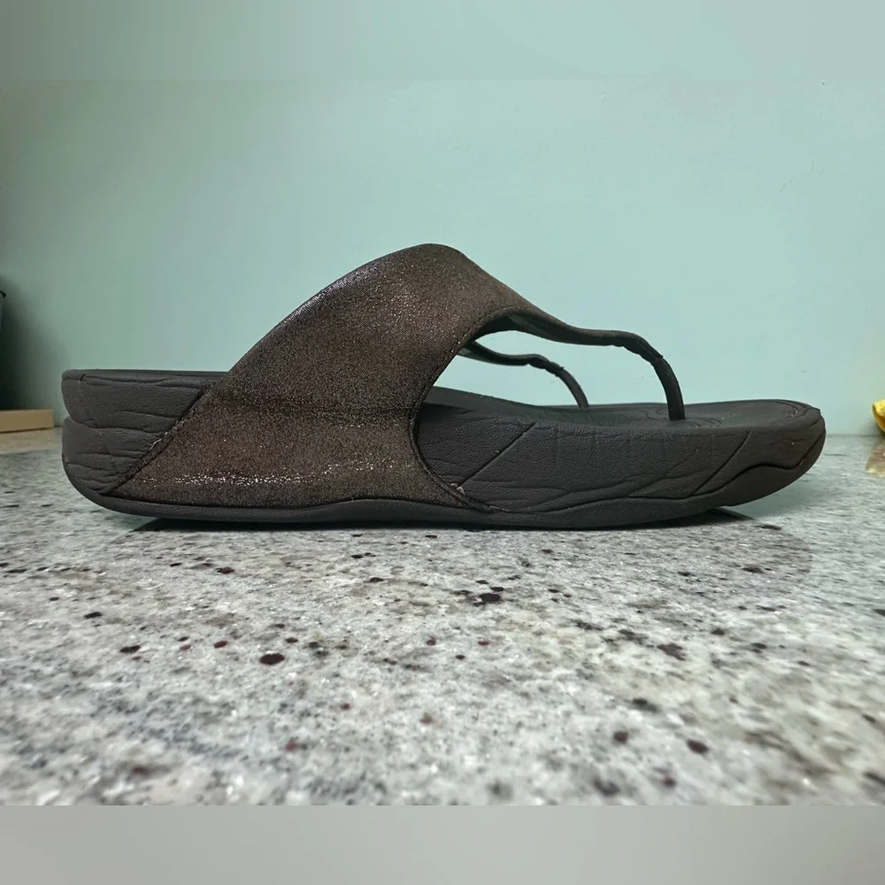 Fitflop Lulu Shimmer Black Silver Microwobbleboard - Picture 4 of 5